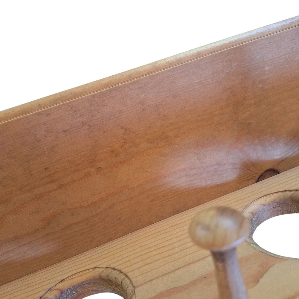 Vintage Heart Shelf Solid Wood Large Mantle 3 Peg Grannycore Cottage Farmhouse